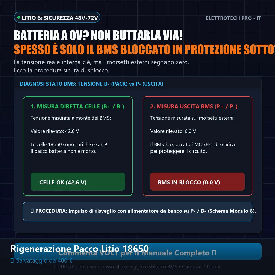 Rigenerazione pacco litio