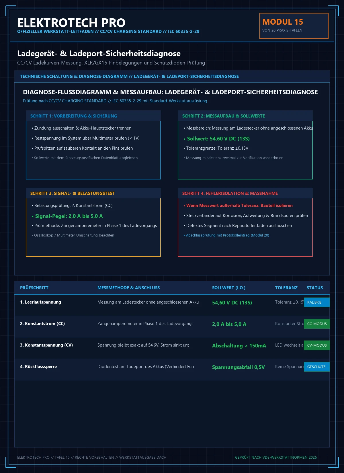 Ladegerät- & Ladeport-Sicherheitsdiagnose